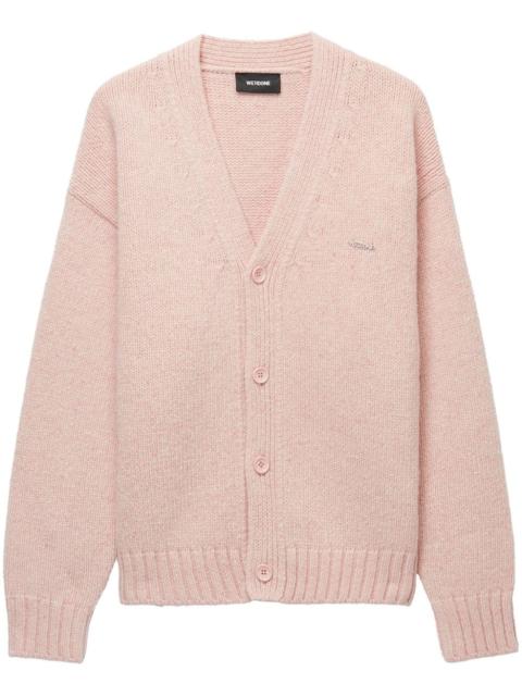 We11done logo-plaque cardigan