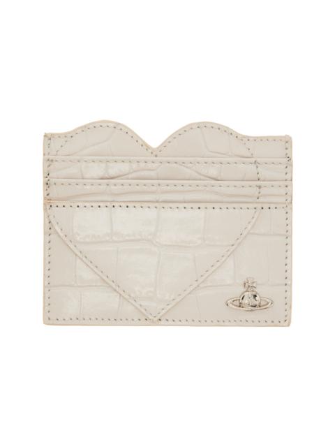Vivienne Westwood Off-White Heart Card Holder