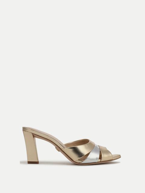 VERONICA BEARD CASSIEL METALLIC SLIDE SANDAL