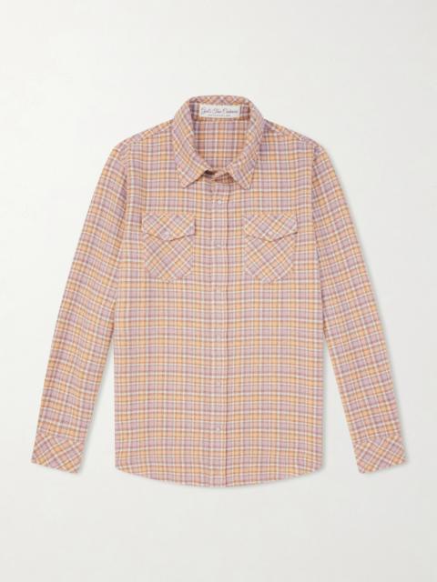 God’s True Cashmere Midnight Rose Checked Cashmere Shirt