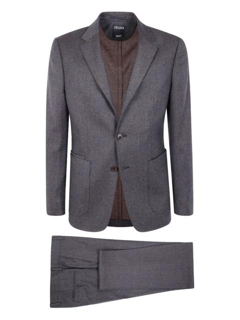 ZEGNA patch-pockets wool suit