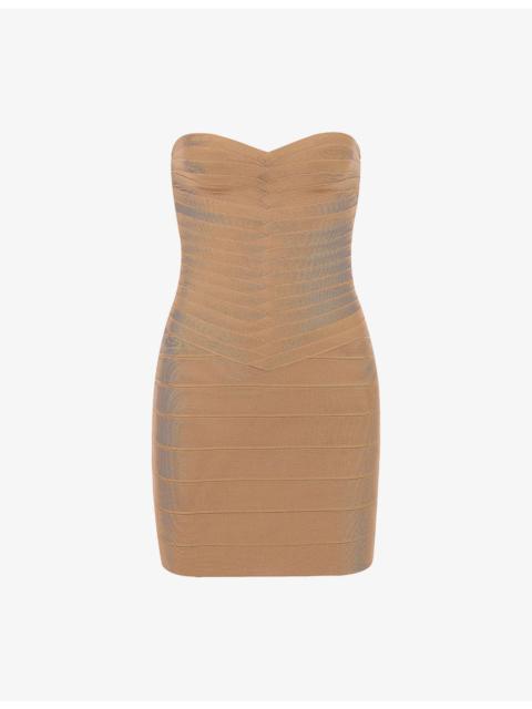 House of CB The Sweetheart Strapless Stretch-Woven Mini Dress
