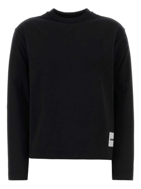Jil Sander black cotton sweater