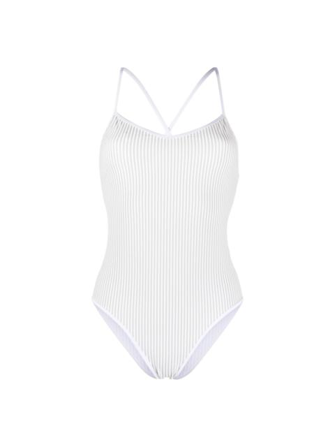 Thom Browne stripe-print seersucker swimsuit