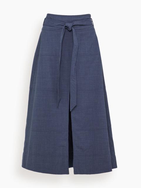 TANYA TAYLOR Hudson Skirt in Dark Chambray