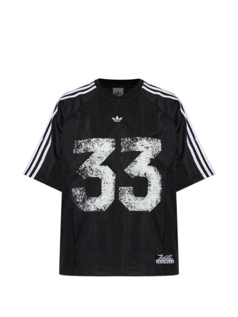 adidas logo-print mesh T-shirt