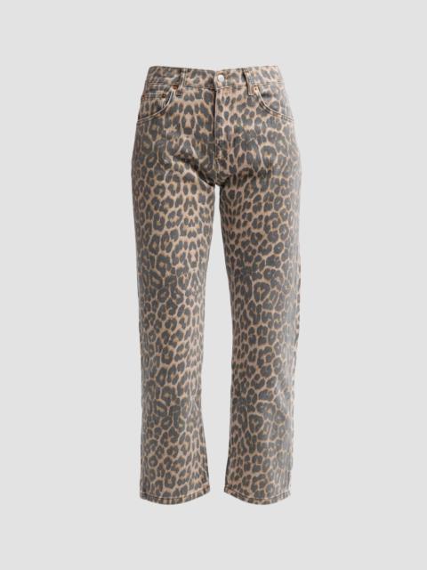 RE/DONE Women's Blondie Leopard Mid-Rise Jeans - Leopard