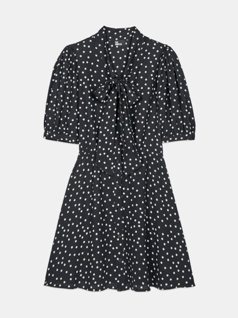 The Kooples SHORT BLACK POLKA DOT DRESS
