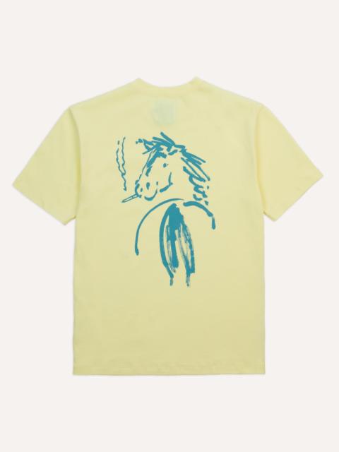 Drake's Yellow Horse Print Short-Sleeve Hiking T-Shirt