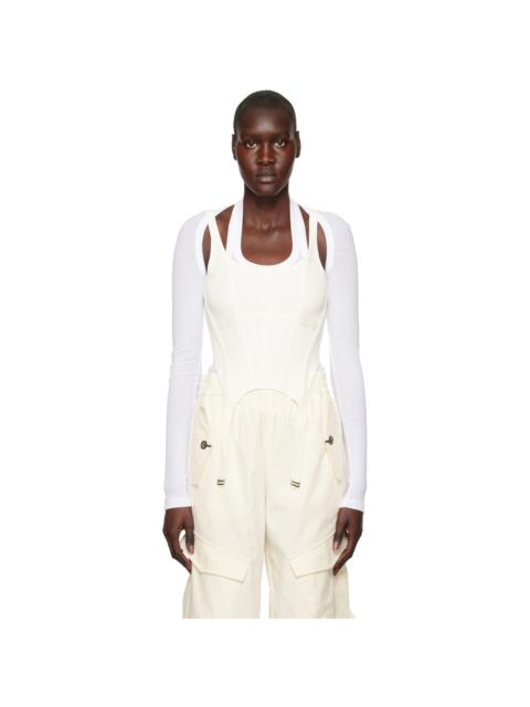 Dion Lee White Combat Corset Tank Top