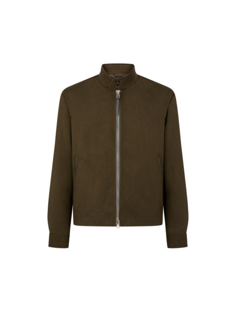 TOM FORD WOOL CASHMERE SILK REPS HARRINGTON