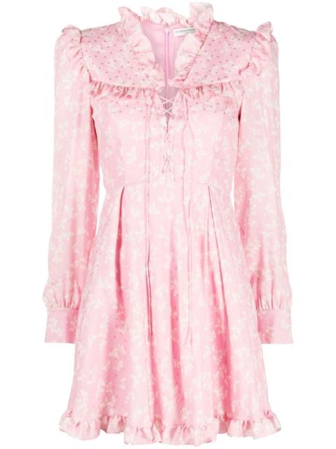 Alessandra Rich floral-print ruffled minidress