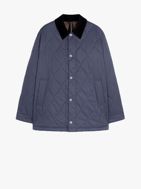 TEEMING NAVY NYLON QUILTED COACH JACKET