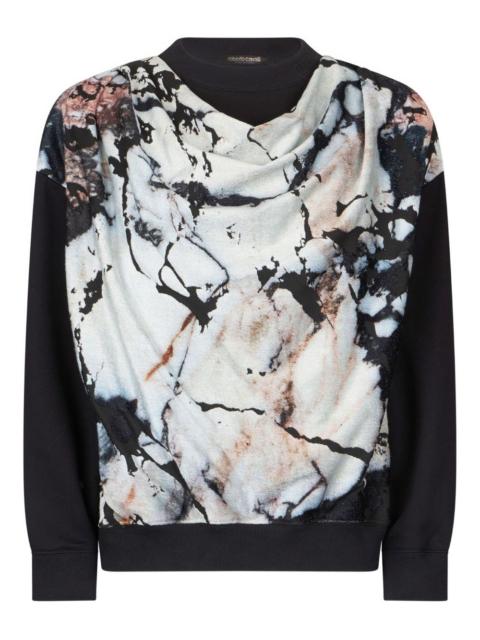 Roberto Cavalli marble-print sweatshirt