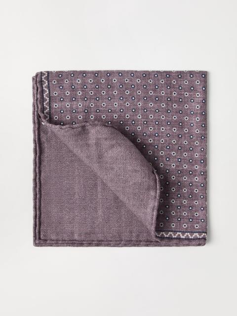 Brunello Cucinelli Spotted silk pocket square