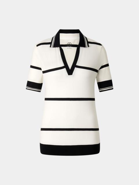 BOGNER Jessi polo shirt in Off-white/black