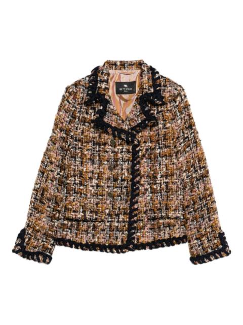 Etro double-breasted tweed jacket