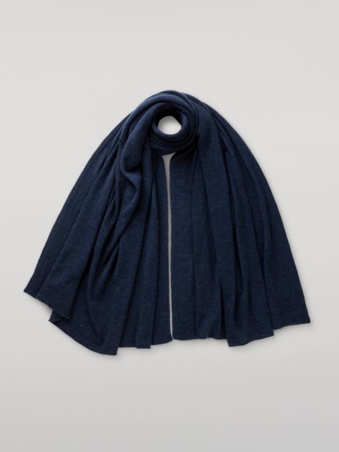 Johnstons of Elgin Raeburn Navy Cashmere Travel Stole