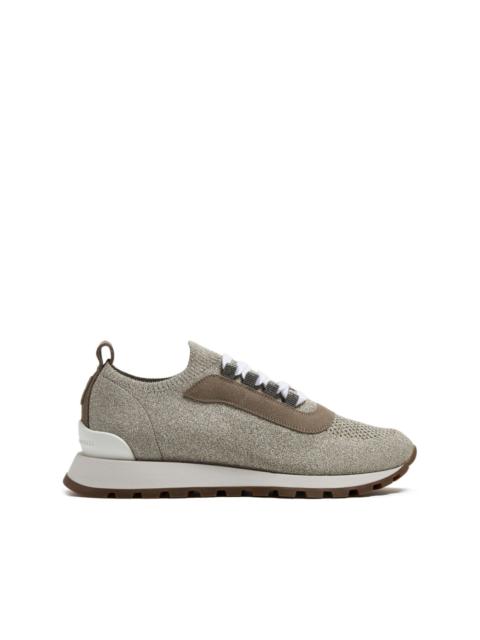 round-toe panelled sneakers