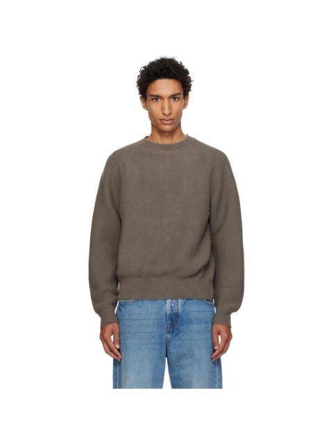 LADY WHITE CO. Taupe Raglan Link Sweater