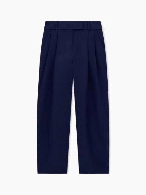 GIORGIO ARMANI TROUSERS WIDE-LEG WITH DOUBLE PLEATS IN SILK CREPE CADY