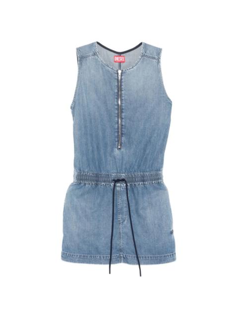 Diesel De-Slam-S zip drawstring mini dress