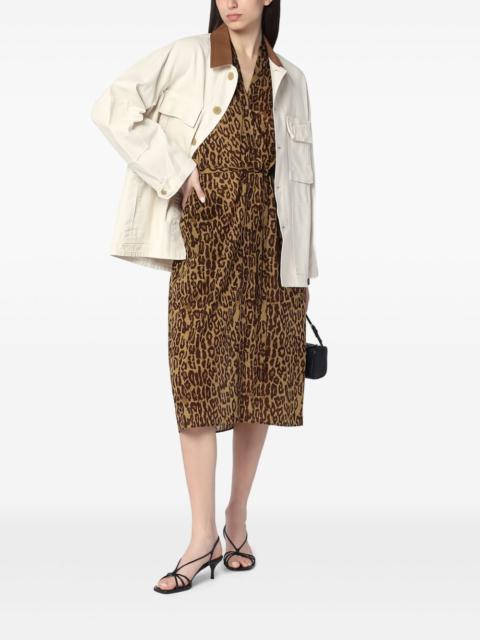 6397 leopard-print midi dress