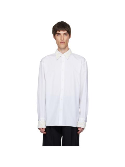 Dries Van Noten White Sequins Shirt
