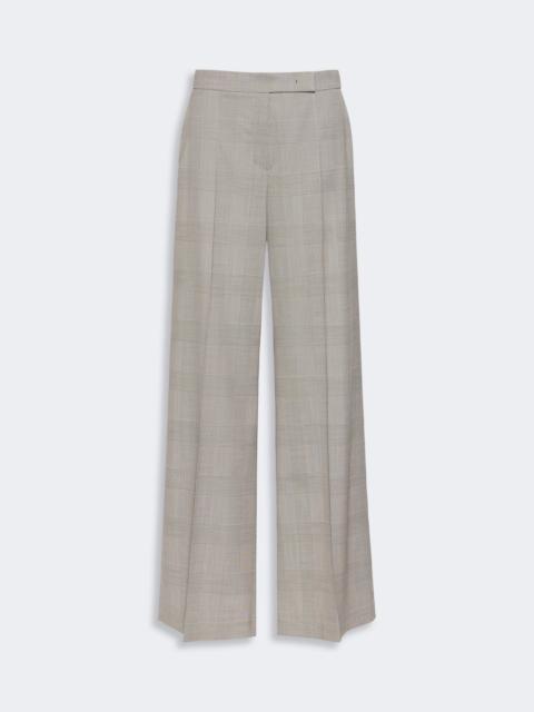 Max Mara NETTO Glen plaid wool trousers - OLIVE GREEN