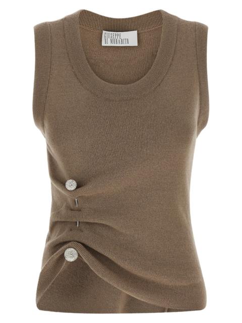 GIUSEPPE DI MORABITO Jewel Brooch Top