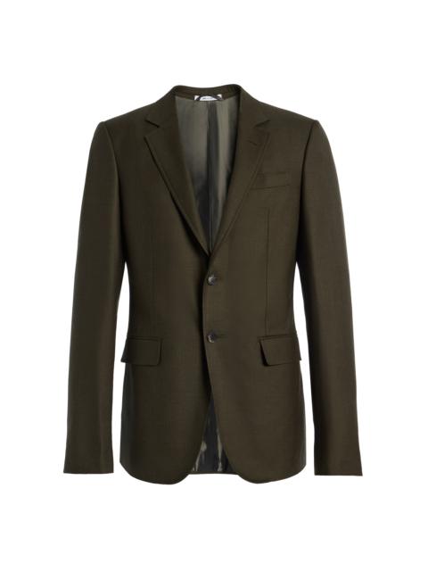 GABRIELA HEARST Irving Jacket in Olive Wool Cashmere Flannel