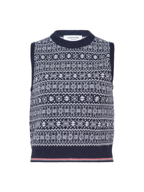 Thom Browne Snowflake Fair Isle Knit Vest