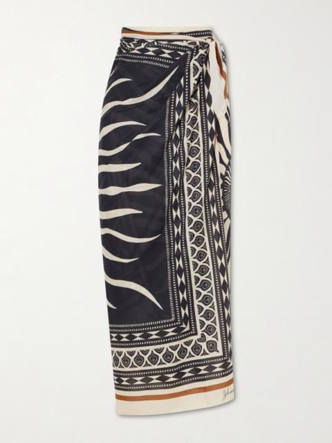 Johanna Ortiz Golden Horizon Printed Cotton Pareo