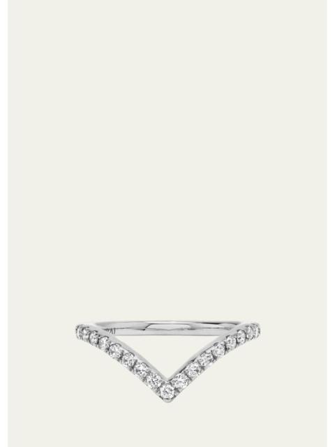 VRAI The Signature V 14K White Gold Lab Grown Diamond Band, 0.38tcw