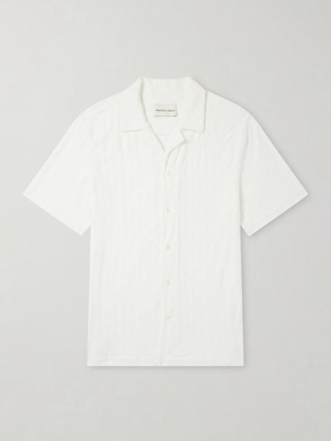 FRESCOBOL CARIOCA Roberto Terry Cotton and Linen-Blend Jacquard Shirt