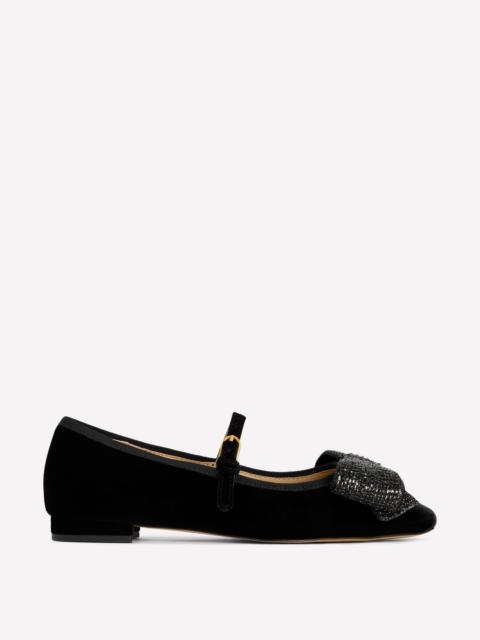 BODEN Embellished Bow Mary Jane Flat-Black