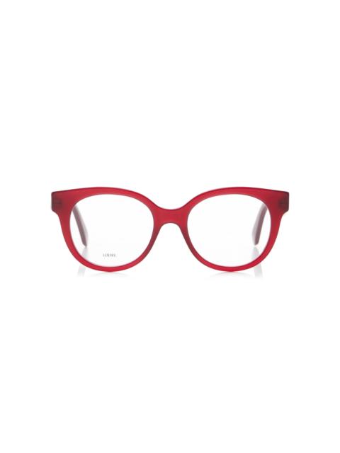 Loewe Round-Frame Acetate Glasses red