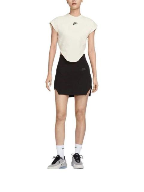 Nike (WMNS) Nike Sportswear Tech Fleece Sleeveless T-shirt (Asia Sizing) 'Beige' FQ1851-110