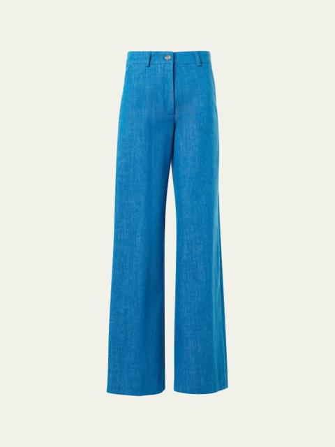 AKRIS Finnian Wide-Leg Denim Pants