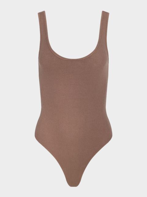 L'AGENCE Nica Scoop-Neck Tank Bodysuit