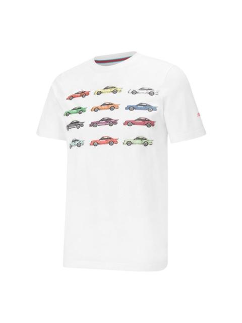 PUMA PUMA Pl Statement Tee Athleisure Casual Sports Small Car Pattern Short Sleeve White 599721-08
