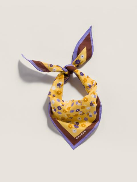 Miu Miu Printed poplin scarf