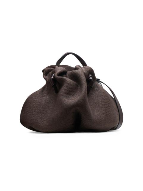 NEOUS Women's Taurus Dumpling Raffia-Leather Tote Bag - Dark Chocolate