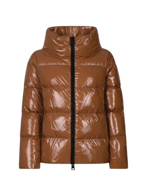 zipped puffer jacket