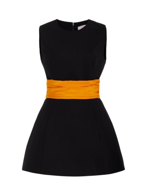 CAROLINA HERRERA Cummerbund Stretch-Wool Top black