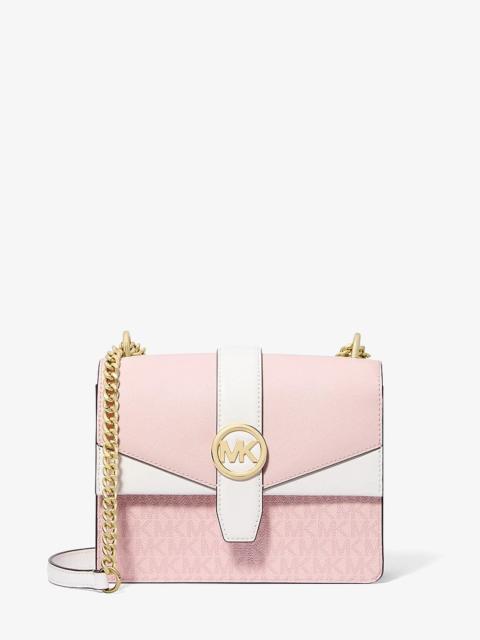 MICHAEL KORS Greenwich Small Color-Block Signature Logo Crossbody Bag