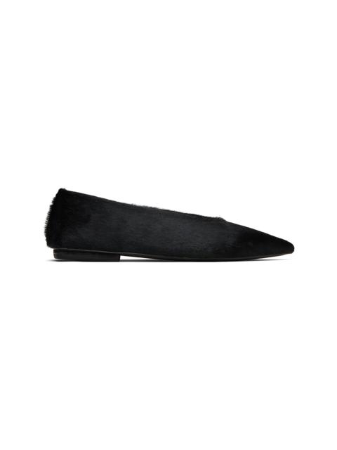 Marsèll Black Ago Short Hair Ballerina Flats
