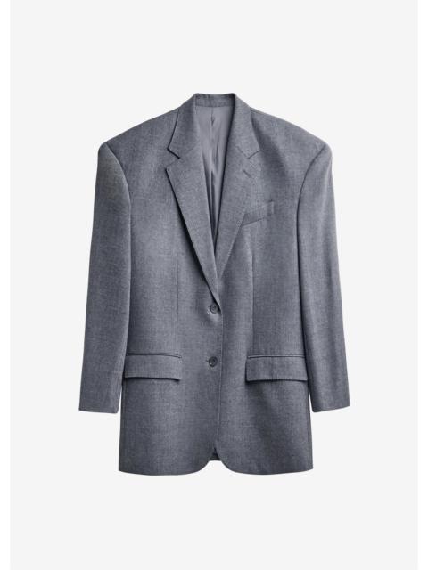 The Frankie Shop Lismore Wool Oversized Blazer - Grey