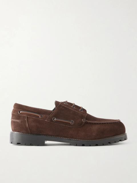 Studio Nicholson Lace-Up Boat Suede Shoes