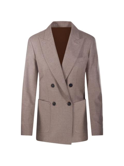 Max Mara mélange-effect double-breasted blazer